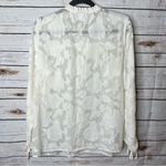 simply styled 🌱 by Sears White Sheer Textured Blouse Size L Photo 1
