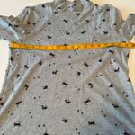 Karen Scott  Christmas Cat Women’s Heather Gray Mock Top Petite Large Holidays Photo 4