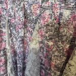 Free People  white, pink & gray lace pleated floral tank top size M Photo 11