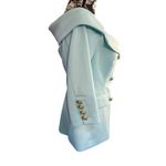 Alexia Admor STUNNING Alexis Admor Light Blue Off-Shoulder Blazer with Gold Buttons Size 10 Photo 2