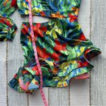 MB Finale Floral One Shoulder Long Balloon Sleeve Mini Dress Women’s Size Large Photo 7