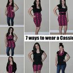 LuLaRoe | Cassie Pencil Skirt Navy/Red Stripes Photo 5