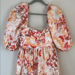Abercrombie & Fitch Emerson Poplin Puff Sleeve Dress Mini Floral Sz Med Tall Photo 1