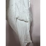 Storia  Embroidered Glitter Star Print Ruffle White Mini Dress Size S Whimsical Photo 10