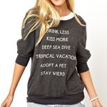 Wildfox Navy Blue Sweatshirt Photo 0