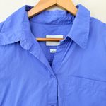 Sunday Best Aritzia Blue Short Sleeve Button Up Shirt Cotton Cropped Boxy Size L Size L Photo 2