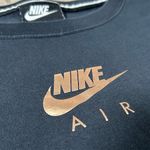 Nike  Air Black Cropped Tee Metallic Bronze Logo Women’s Medium Streetwear Photo 1
