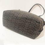 Coach  #79579 Signature Taylor Tote Black & Gray Jaquard with Leather Trim Photo 7