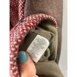Hinge  Jacket Women's Medium Tweed Wool Blend Bohemian Cottagecore Red Gray Photo 3