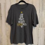 Women's Gray Christmas Graphic T Photo 1