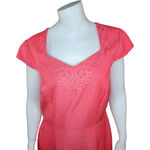 Preston & York Womens 8 Coral Sheath Midi Sleeveless Dress Lined Cocktail Zipper Photo 7