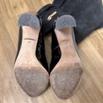 Dolce & Gabbana Round Toe Pump Insert Over The Knee Suede Sock Boots Black Sz 36 Photo 4