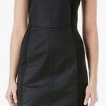 Level 99 Sz XS Forever Black Sleeveless Faux Leather Sheath Dress Back Zipper Photo 0