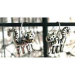 Handmade Cat Earrings Metal Kitty Lover Birthday Gift Hypoallergenic Hoo… Photo 3