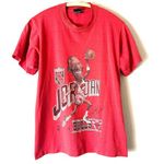 Vintage Michael Jordan Bulls Screen Stars Single Stitch T Shirt Size Small Red Photo 0