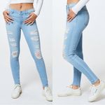 PacSun  Light Wash Mid Rise Distressed Jeggings Sz 26 Photo 3