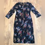 Bisou Bisou NWT  Dress Michele Bohbot Black Floral Midi laceFitting Dress Size 14 Photo 4