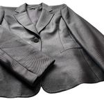 Anne Klein Ann Klein Suit Jacket Blazer Charcoal Gray Size 14 Sheen NWT Executive Office Photo 4