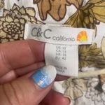 C&C California  Shorts Size 12 Floral Linen Blend High Wasit Retro Paperbag Brown Photo 6