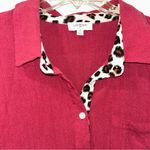 Umgee Pink Tunic with Leopard Accents Women’s Medium Photo 7