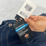 Dickies  Relaxed Fit Bib Overalls Womens Small Blue Denim Cotton Straight Leg Photo 5