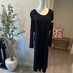 Vince  Modal Jersey Black Midi Dress New! Photo 4