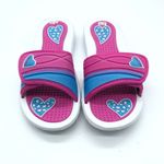 Just Speed Womens Slide Sandals Rubber Hearts Purple Blue Size 5 Pink Photo 1