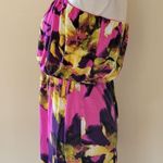a.n.a  tropical strapless blouson dress size large Photo 3