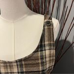 🌸NYCC BROWN PLAID OVERALL JUMPER DRESS SIZE MEDIUM🌸 Photo 2