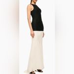 STAUD NWOT Gabrielle Bead-Embellished Colorblocked black Ivory maxi dress sz S Photo 3