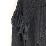 Twelfth Street by Cynthia Vincent Fringe Sweater M Gray Size M Photo 3