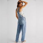 We The Free Free People  Ziggy Denim Straight Leg
Overalls Powder Blue Size L Photo 2