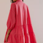 Free People  Pink Misha Tiered Mini Dress Photo 5