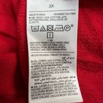 Old Navy Red Smocked Crepe Babydoll Milkmaid Long Sleeve Peasant Top Photo 7