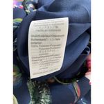 J.Crew  Navy Blue Tropical Floral Tie Neck Long Sleeve Dress Photo 8