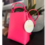 Chloé Chloe Sense Micro Tote Crossbody Bag Rosy Cherry Pink Womens Size OS Photo 11