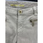 Michael Kors  MK Women's Pants Tan Brown Slim Size 2 Gold Zipper Pockets Cotton Photo 10