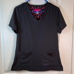 Betsey Johnson  Cat V-Neck Scrub Nurse Doctor Pharmacist Size XS EUC #2064 Photo 0