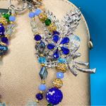 Handmade ๐ Luxury Bag/Phone Chain Charm/Keychain Sparkly Floral Brooch & Crystal Beads Photo 4