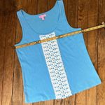 Lilly Pulitzer women’s sleeveless top tank long, aqua blue size large Photo 2