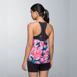 Lululemon Women’s  Floral Lightened Up Singlet Tank Secret Garden / Black EUC Photo 5