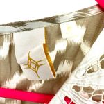 Anthropologie Size 0 Sleeveless Lace Embroidered Maxi Dress Tan & White Pattern Photo 6