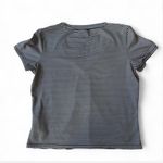 Nike Dri- Fit black and white striped V-neck Photo 6