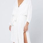 l*space L* Button Down White Long Viscose Tunic sz XS Photo 0