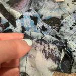 CAbi  blue and purple snakeskin sheer long sleeve button up in size small Photo 3