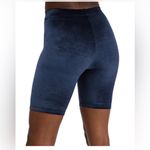 Fabletics  Size 4X Velour Biker Shorts Navy Blue Mid Rise Mid Thigh Active Lounge Photo 2