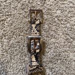 Women’s Belt Unusual Double Buckle In Faux Snakeskin Design Size M NWT Size M Photo 1