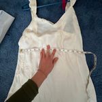 August Silk Lingerie Vintage Cream Mini Slip Dress MEDIUM Photo 3