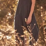 Free People New  Hot Shot Onesie Jumpsuit Washed Black Size XS Romper Photo 0