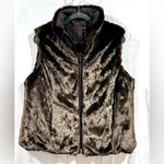 Weatherproof Diamond Quilt Puffer Vest Size Large Reversible Black / Brown Photo 1